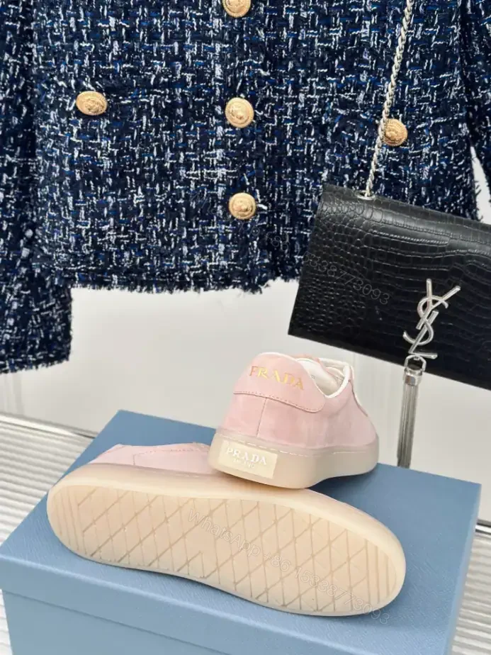 View 9 of PRADA SUEDE SNEAKERS ALABASTER PINK – PRD081