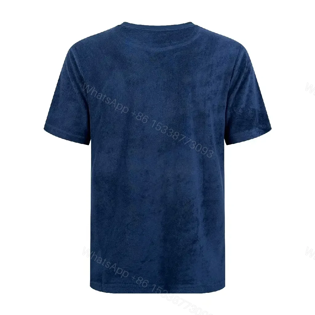 View 3 of Velvet Navy Tee: Luxe Knit, Structured Silhouette, Everyday Elevation