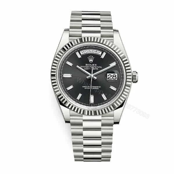 Rolex Day-Date 40 228239 Super Clone : 40mm White Gold Silver Dial — view 1