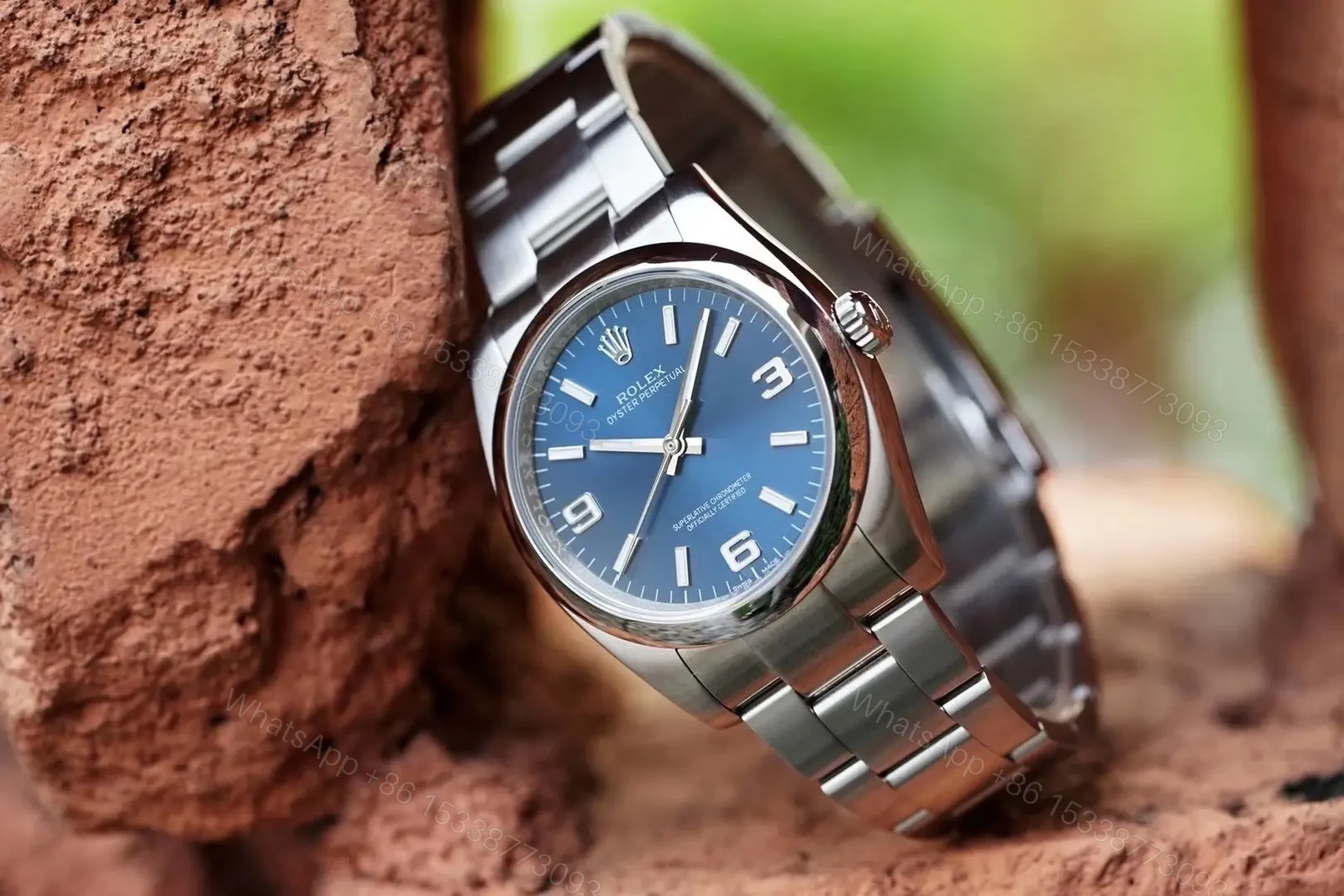 View 3 of Fake Rolex Oyster Perpetual Blue Dial Best Oyster Bracelet 36MM 116000-0002