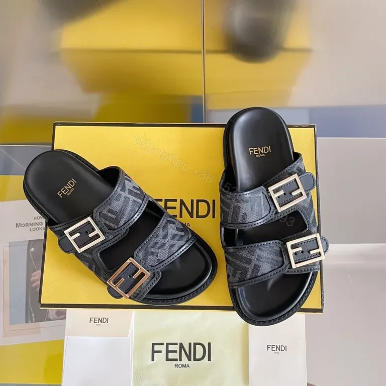 View 4 of Bold Sandal Straps: Fendi Monogram Slide for All-Day Comfort