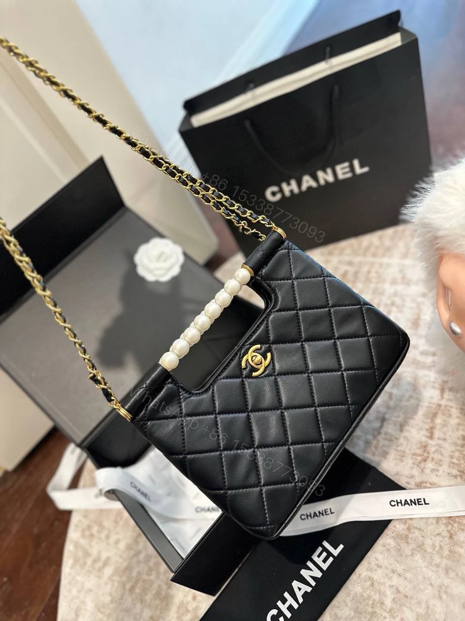 View 5 of Chanel New Pearl Clutch Bag