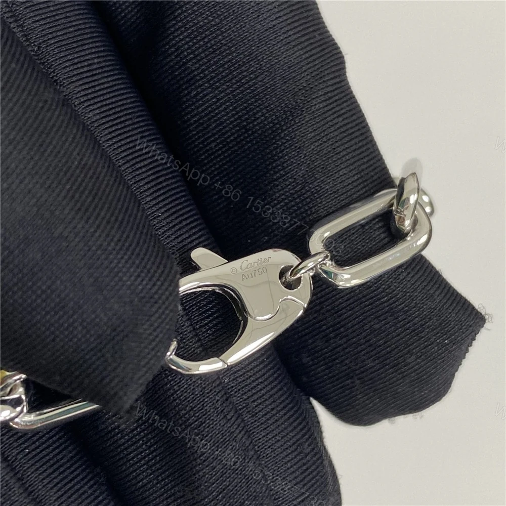View 6 of Santos De Cartier Link Bracelet White Gold Dupe B6021400