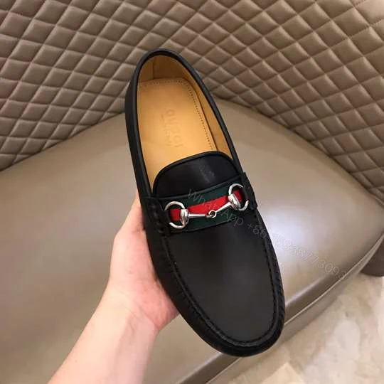 View 4 of GUCCI GUCCI LEATHER DRIVER WITH WEB – LDG010