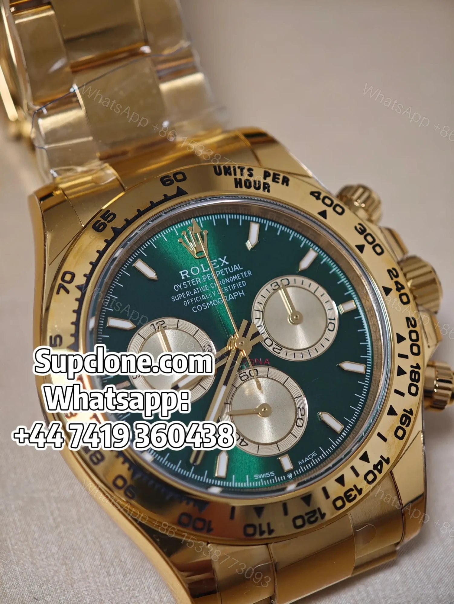 View 4 of Rolex Daytona Super Clone M126508-0008 Green Dial 4131 Movement
