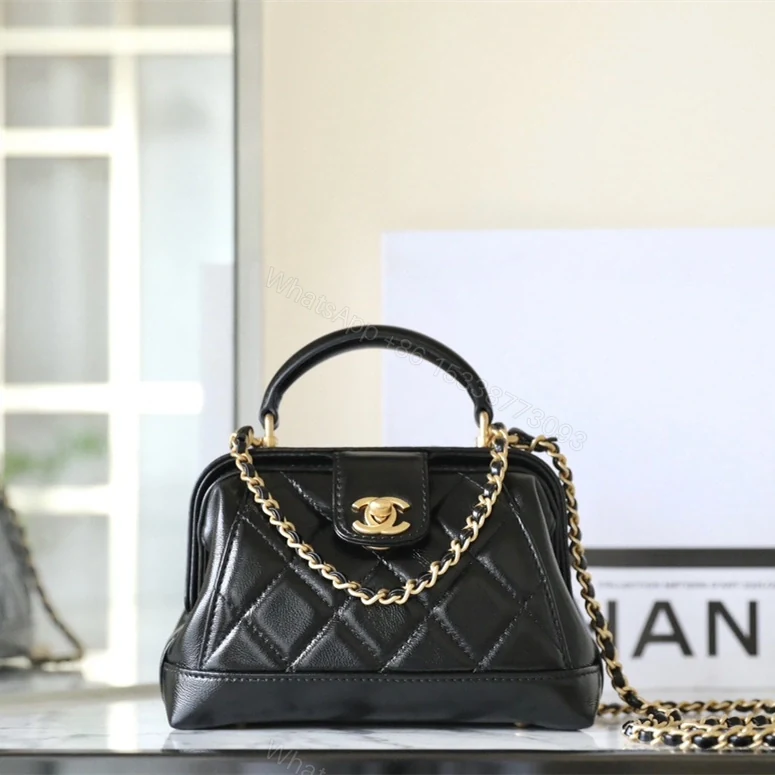 View 3 of 高仿Chanel*24A系列AS4958拋光小羊皮單肩包黑色免檢版