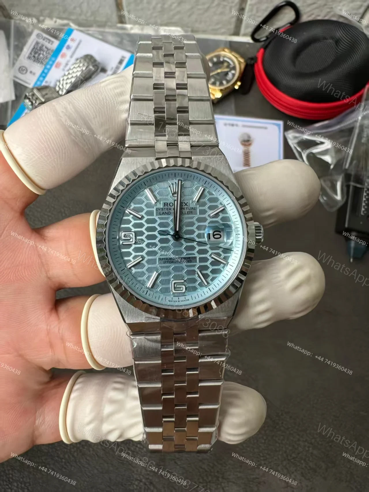 View 2 of Super Clone Rolex Land-Dweller M127336-0001 Blue Dial 7135 Movement 40mm