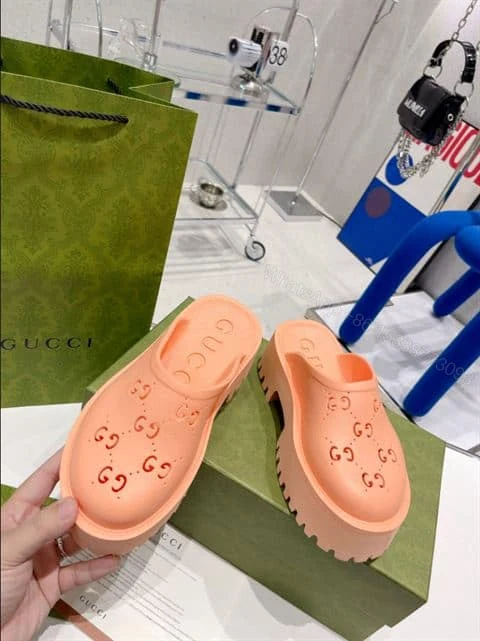 View 7 of GUCCI WONMEN’S PLATFORM PERFORATED G SANDAL – SDG018
