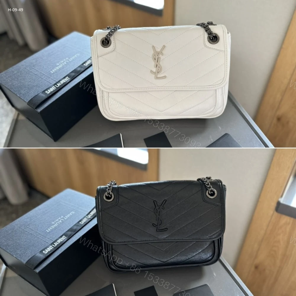 View 8 of Saint Laurent Niki Medium In Vintage Black 28Cm