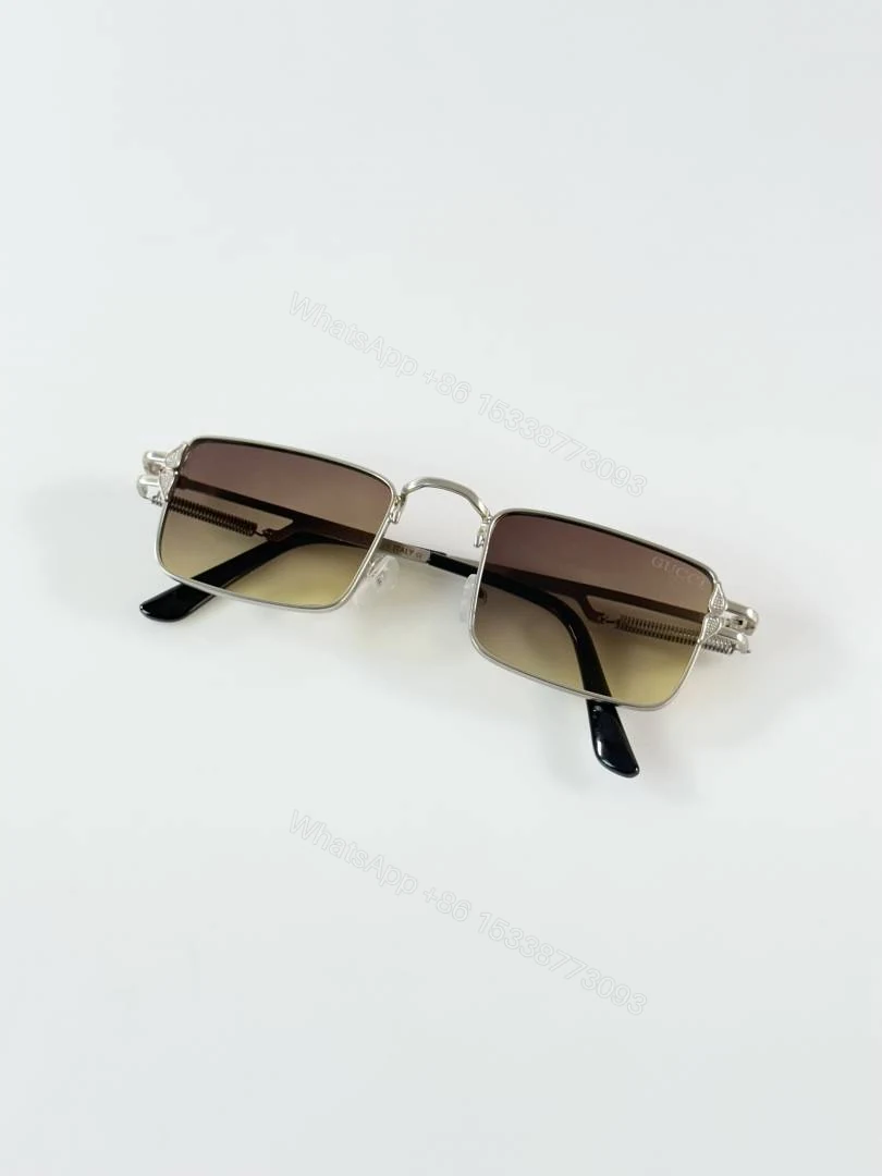 View 3 of First Copy Gucci 9518 Silver Green Shaded Sunglasses