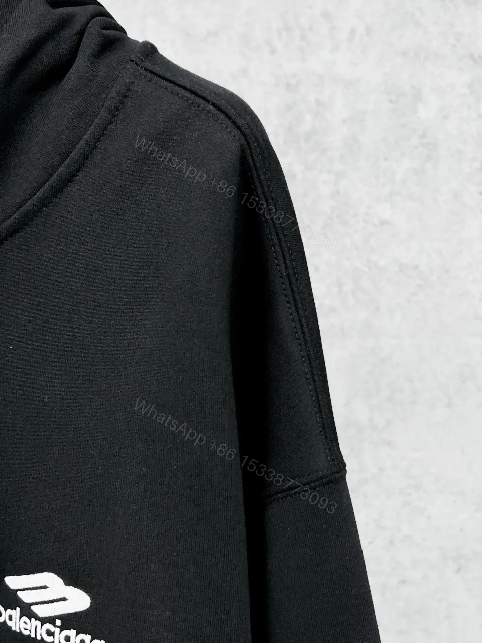 View 5 of Black Cotton-Blend Zip Hoodie, Minimalist Luxury, Everyday Comfort