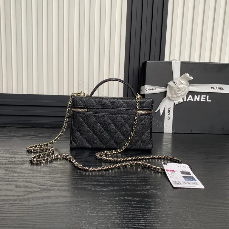 View 7 of Chic Quilted Mini Crossbody â€“ Gold Chain, Compact Luxury Bag