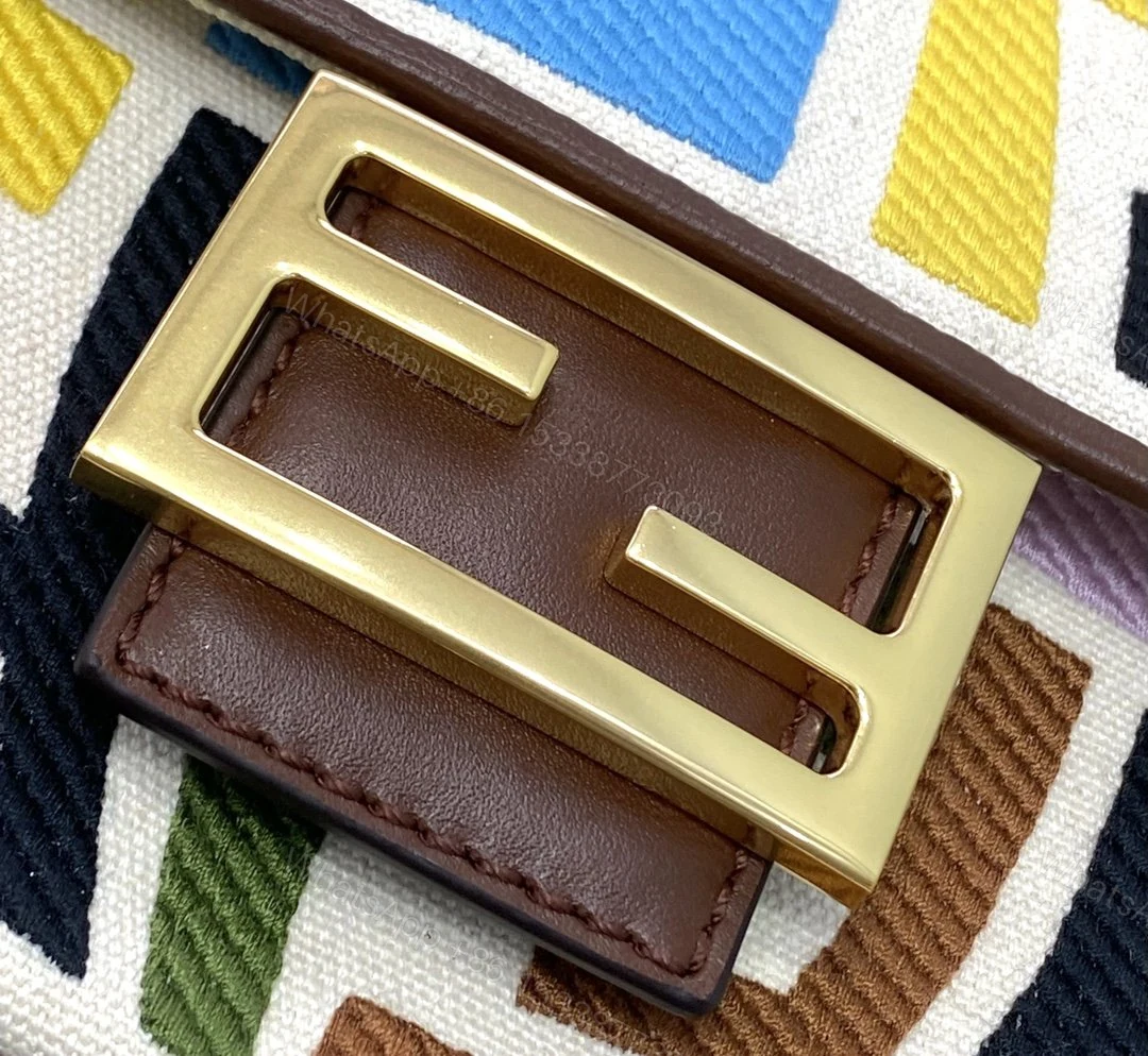 View 8 of Fendi FF Vertigo Canvas Baguette Bag 8BR600 Multiple colors