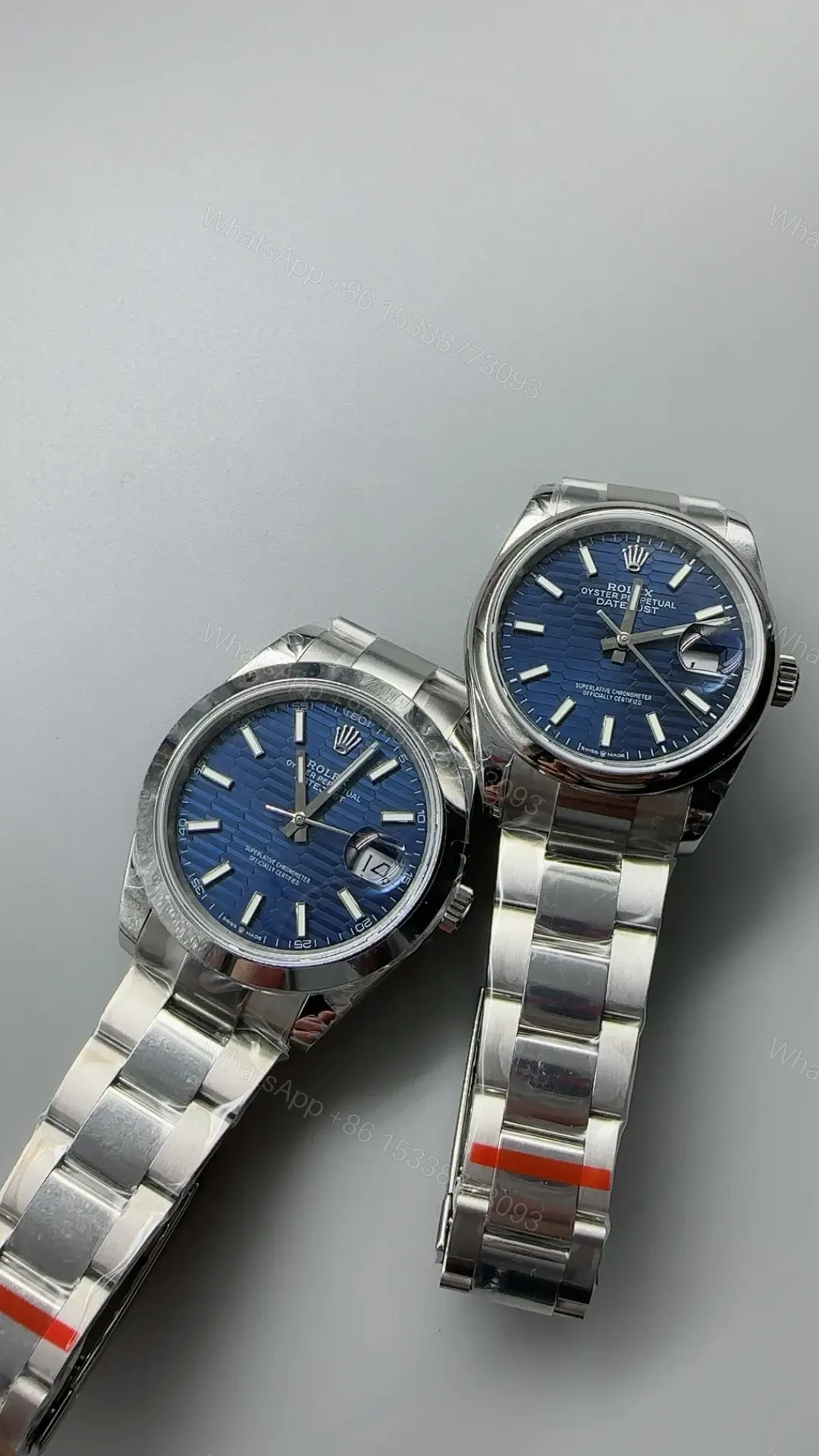 View 9 of Rolex Datejust 41 Stainless Steel Smooth Oyster Blue Dial 126300-0001