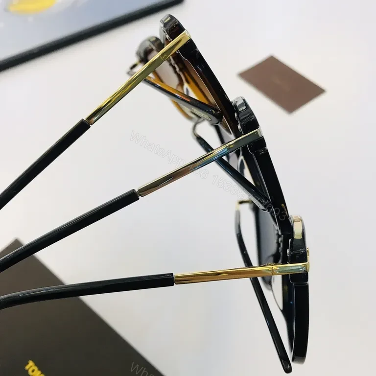 View 5 of Black Acetate Sunglasses - Tom Ford Signature Hardware Premium Frame