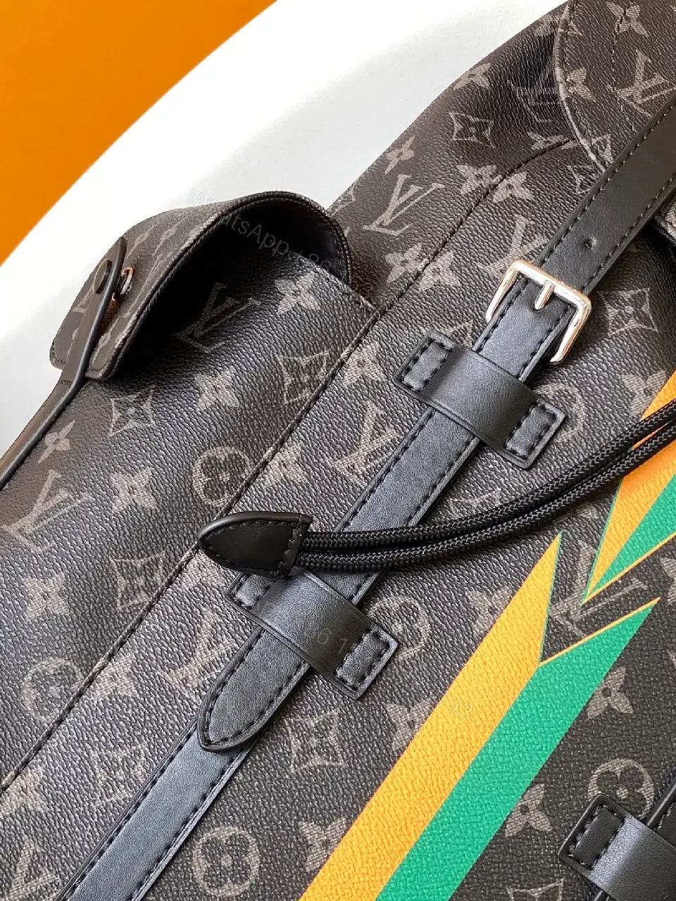 View 8 of Patterned Luxury Backpack with Signature Stripe: All-Day Style