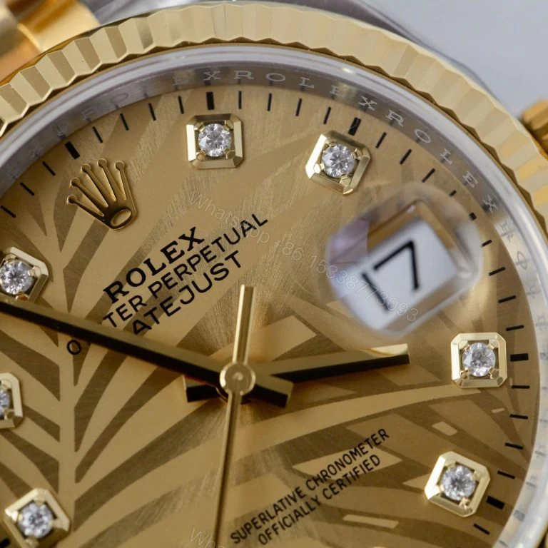 View 4 of Rolex Datejust 126233 36mm Palm Dial Super Clone