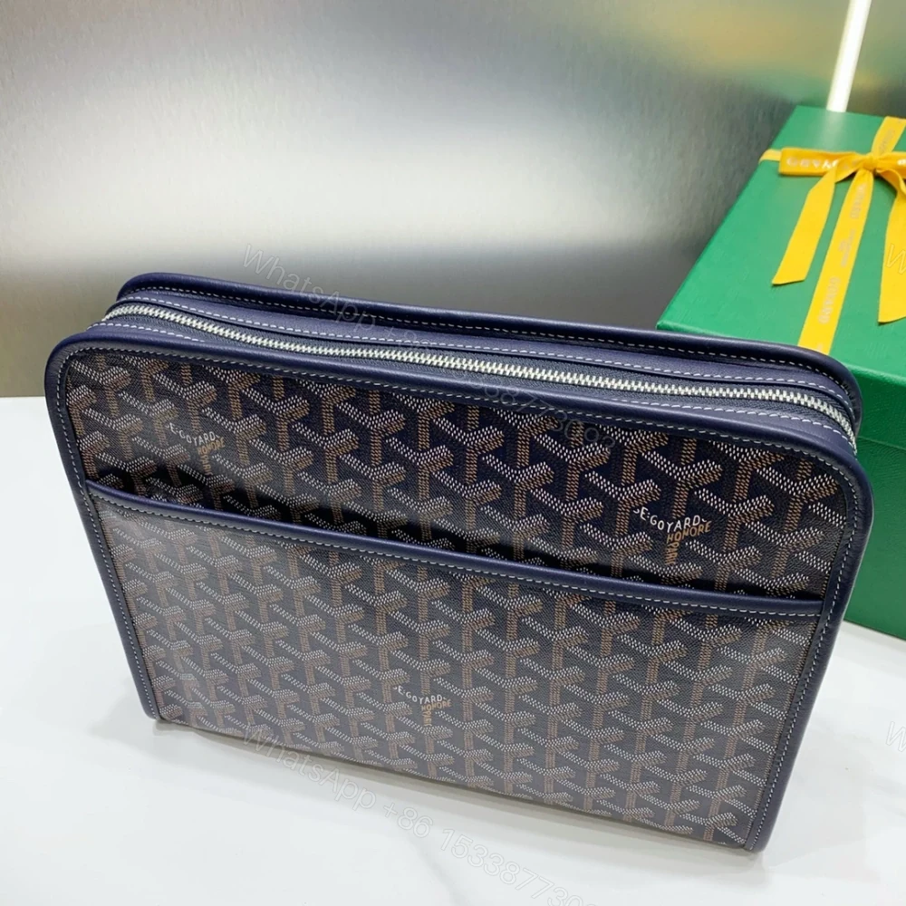 View 4 of 高仿Goyard*JOUVEM3多功能洗漱手拿包深藍大號免檢版