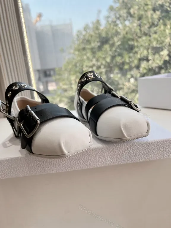 View 2 of Two-Tone Leather Mary Janes: Belt-Strap Luxury Comfort