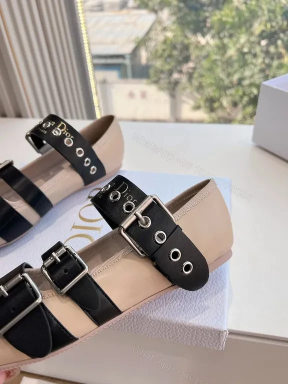 View 8 of Structured Leather Sandals â€” Dior Straps, Signature Hardware, Luxe Comfort
