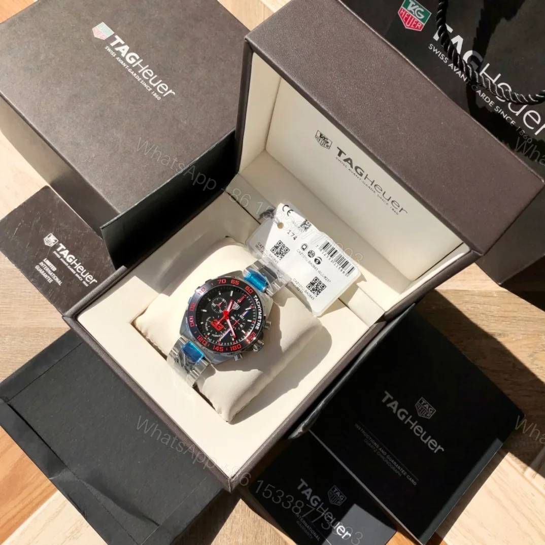 View 2 of TAG Heuer Formula 1 Chronograph Quartz 43 Stainless Steel Max Verstappen 2018 Bracelet CAZ101U.BA0843