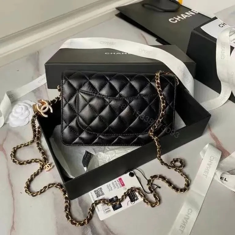 View 2 of Chic Quilted Leather Crossbody with Chain Strap: Modern Classic