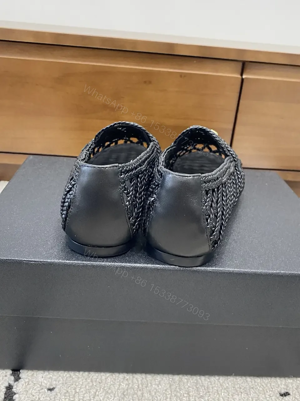 View 6 of Breathable Knit Moccasins with Gold Hardware - Lux Comfort
