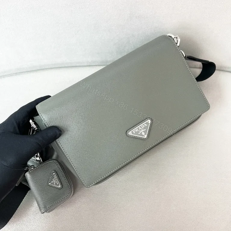 View 5 of Compact Prada-Inspired Crossbody & Wallet Duo with Saffiano Leather