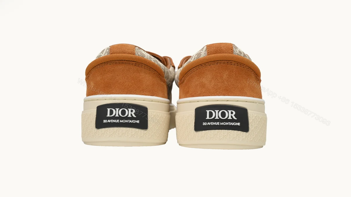 View 3 of Dior B33 Sneakers Release Brown Blue 3SN272 ZIR1 6536