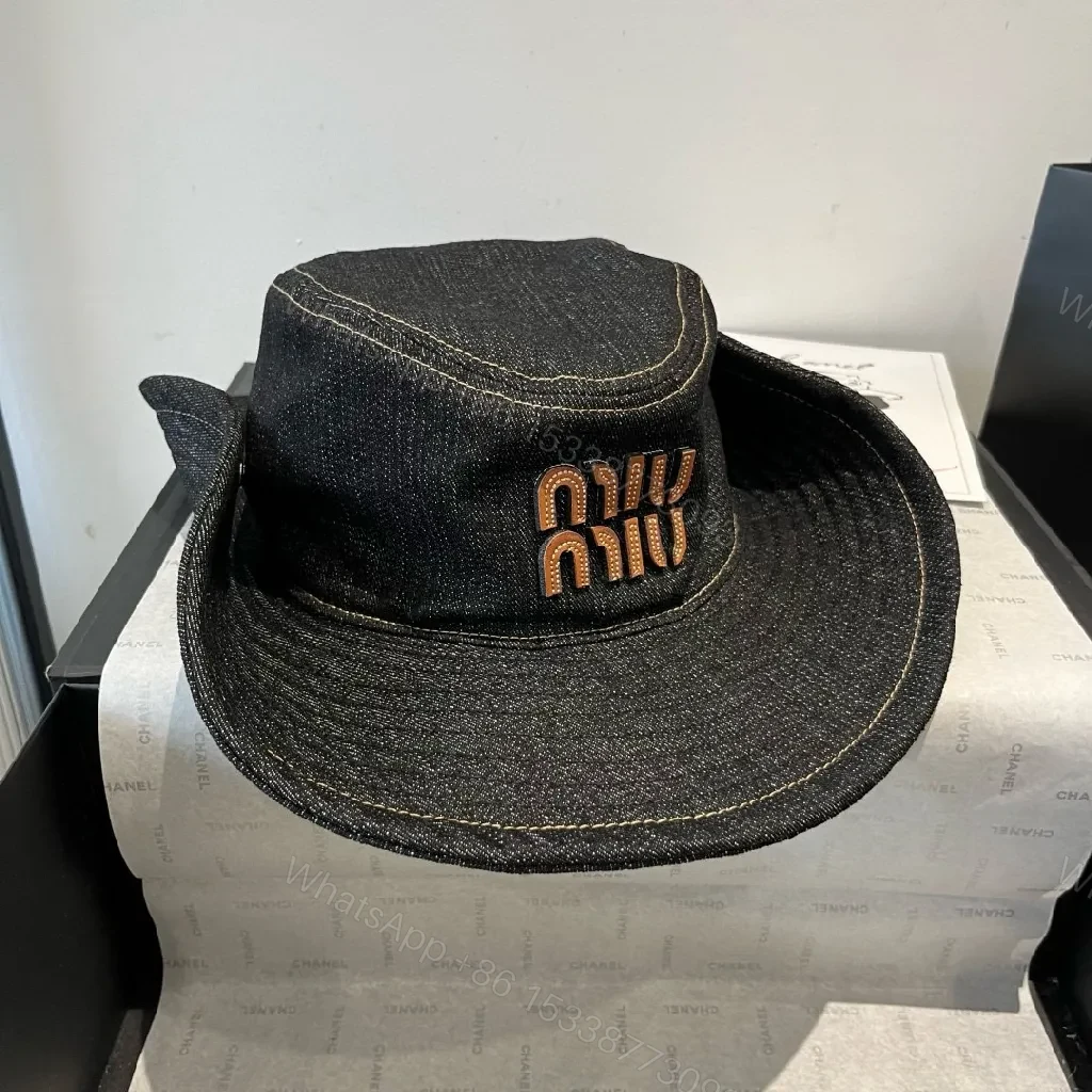 View 5 of Denim-Style Cap with Signature Detailing, Luxe Edge