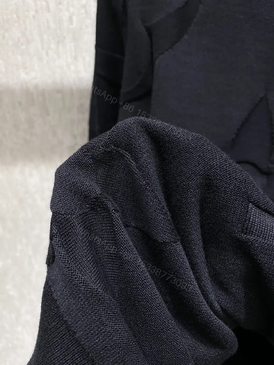 View 3 of Textured Monogram Knit Sweater: Luxe, Subtle Statement, Knitwear