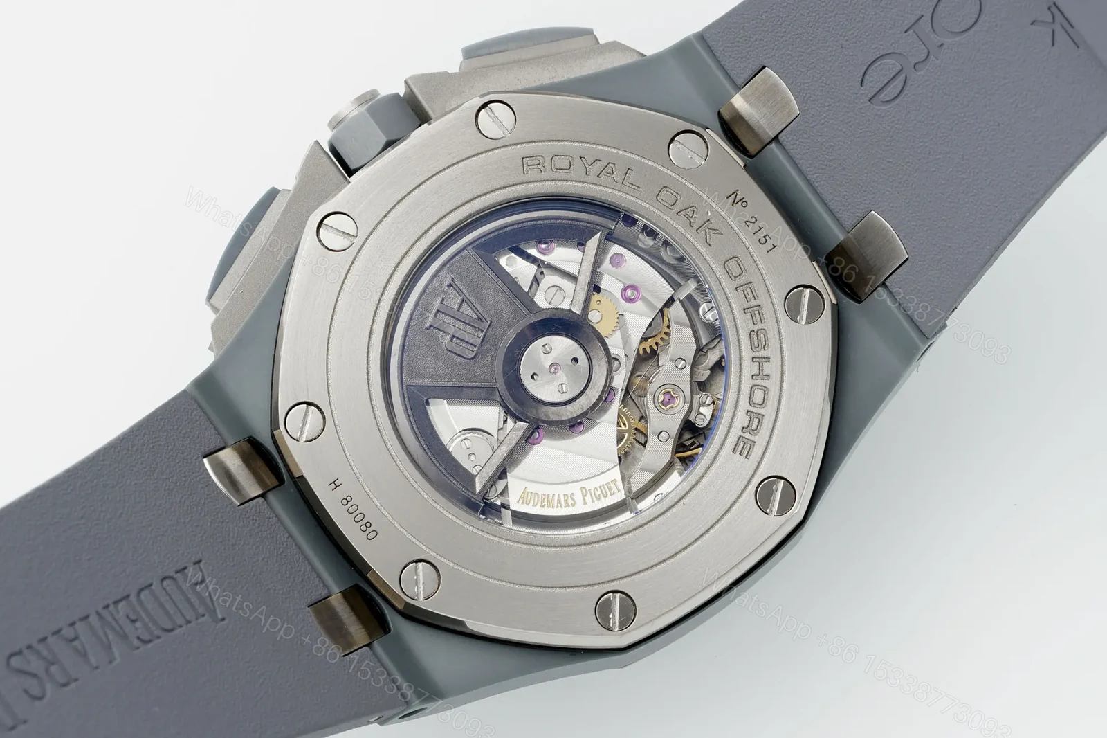 View 8 of KZ Factory Royal Oak Offshore 26400 Series Watch – Grey Ceramic, Blue Dial, Chronograph Style