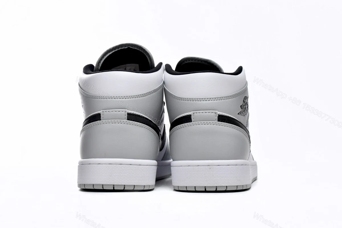 View 3 of Fake Jordan 1 Mid Light Smoke Grey 554724-092