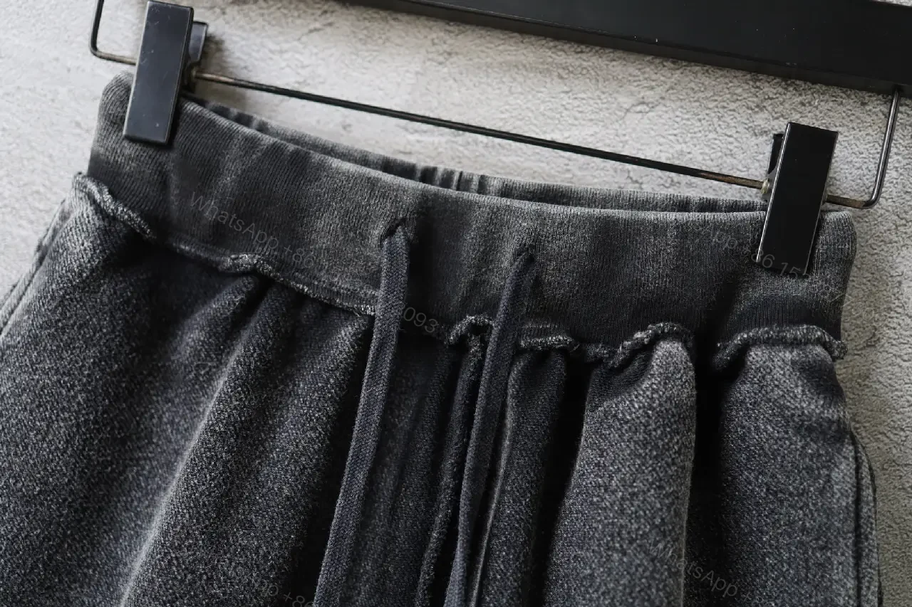 View 10 of Black Denim Drawstring Shorts - Balenciaga Logo Style