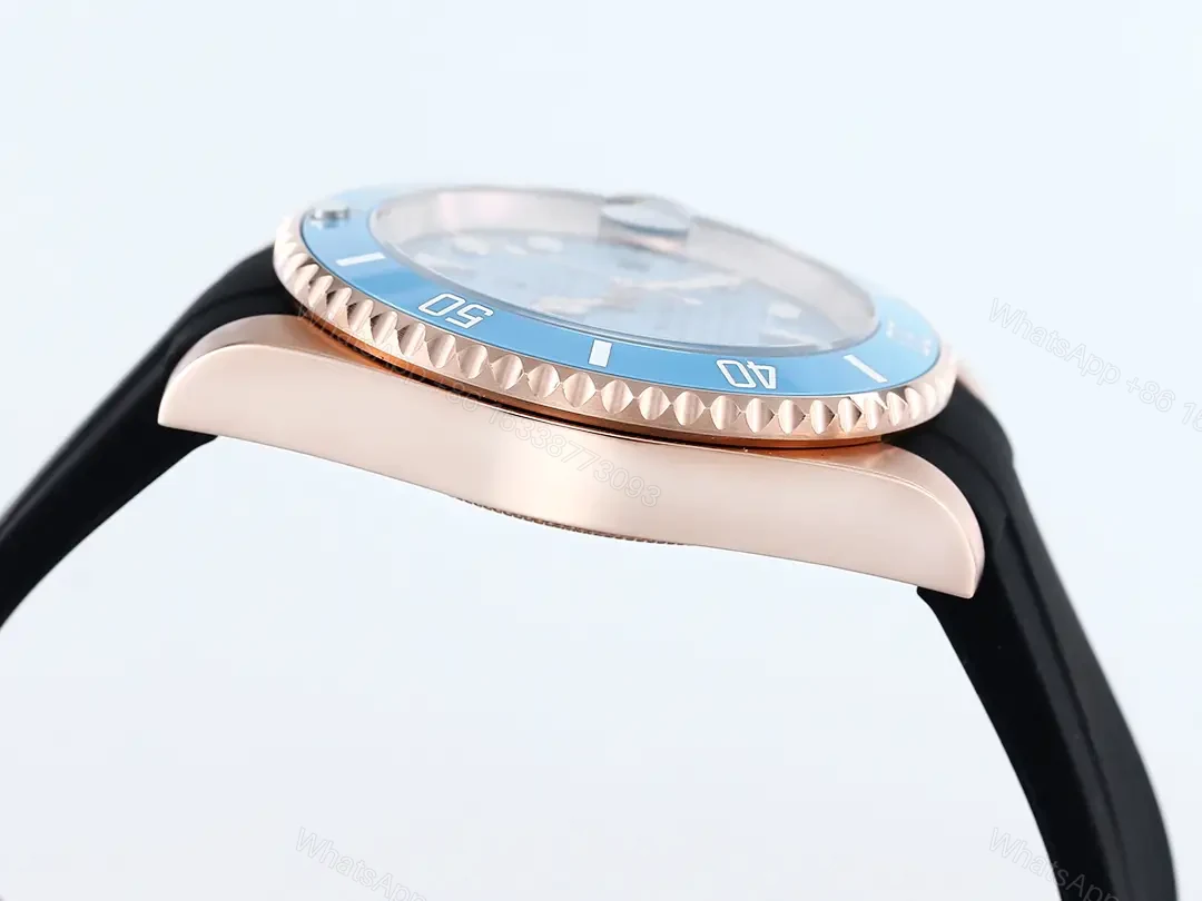View 6 of Best Rolex Blaken Tiffany Rubber Strap replica 40MM Rose Gold Case Edition RG-BLAKEN-TIFFANY-RG-RUBBER-40