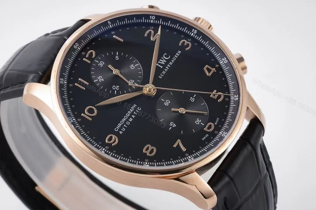 View 4 of IWC Portugieser Chronograph Rose Gold / Black Dial IW3716-25