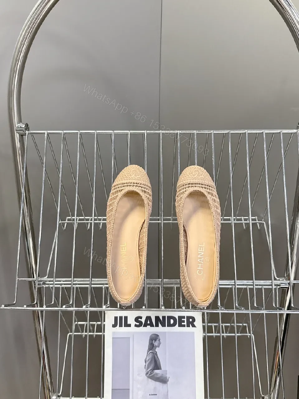 View 6 of Neutral Knit Lace Espadrille Flats: Subtle Luxe Comfort