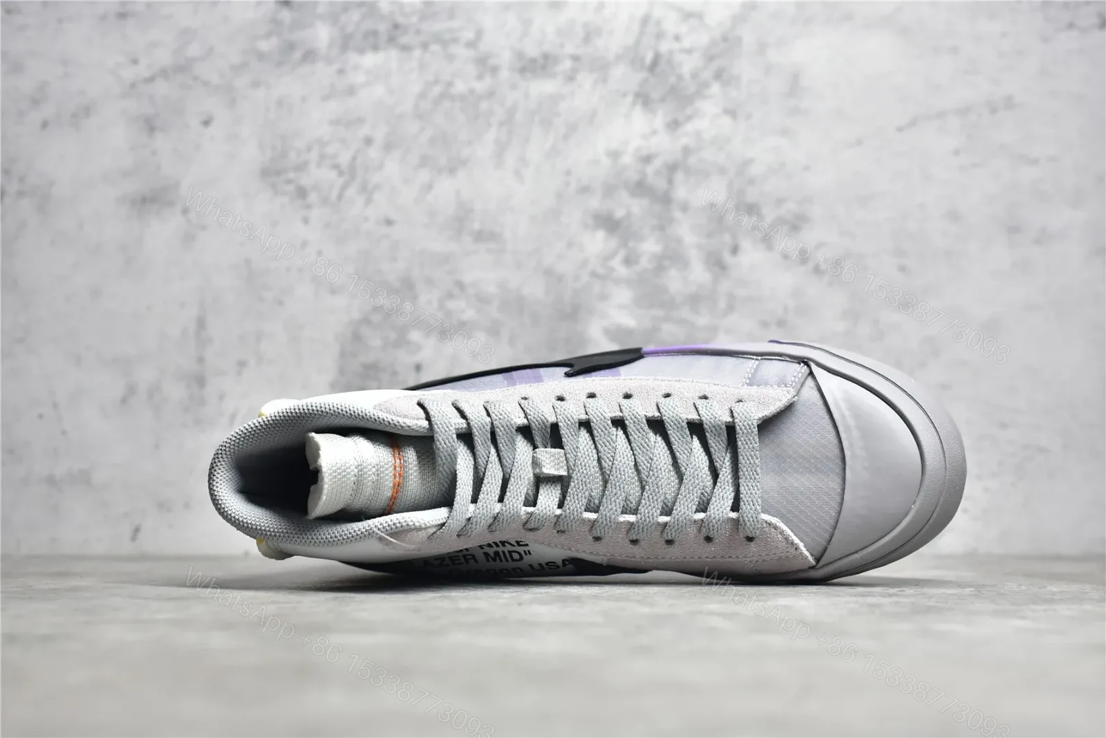 View 6 of OFF-WHITE x Nike Blazer Mid Wolf “Grey Serena”