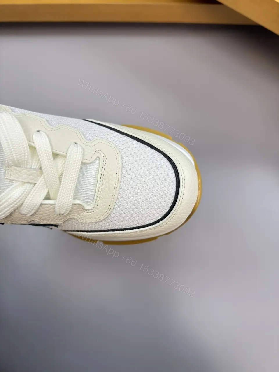 View 7 of Textured Mesh-L Leather Low-Top Sneakers: Durable Comfort, Playful Edge