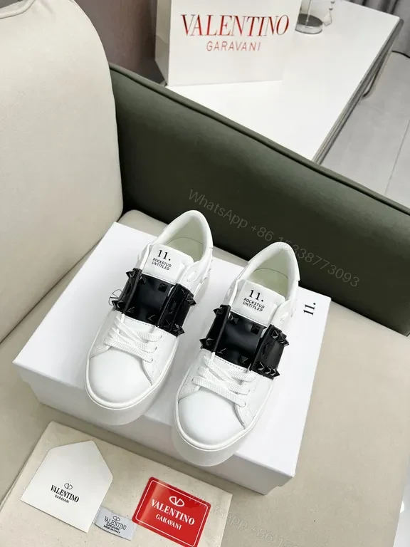 Crisp Calfskin Sneakers – White + Belt-Detail Luxury Comfort — view 1