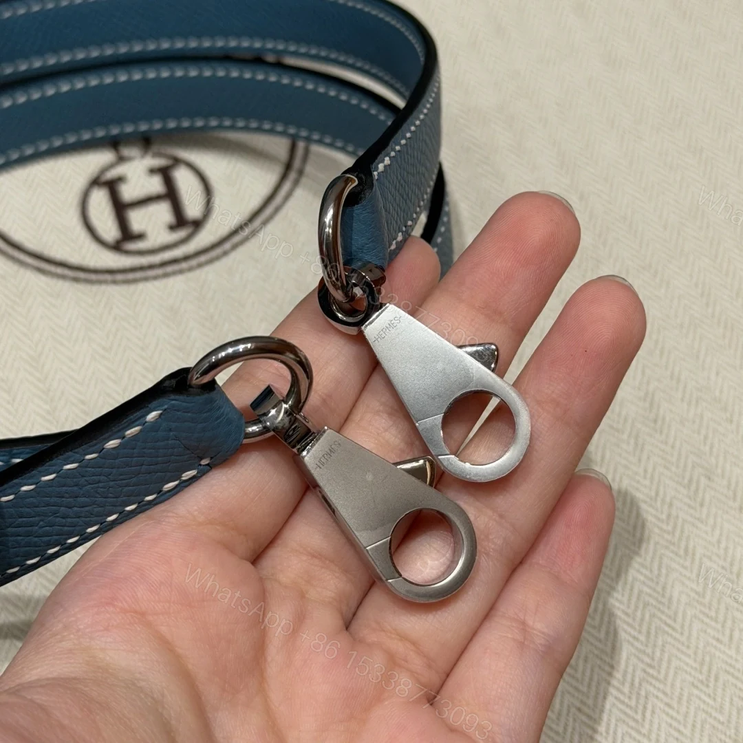 View 13 of 高仿Hermes*Kelly25系列H043110EP7C牛仔藍銀扣牛皮純手工