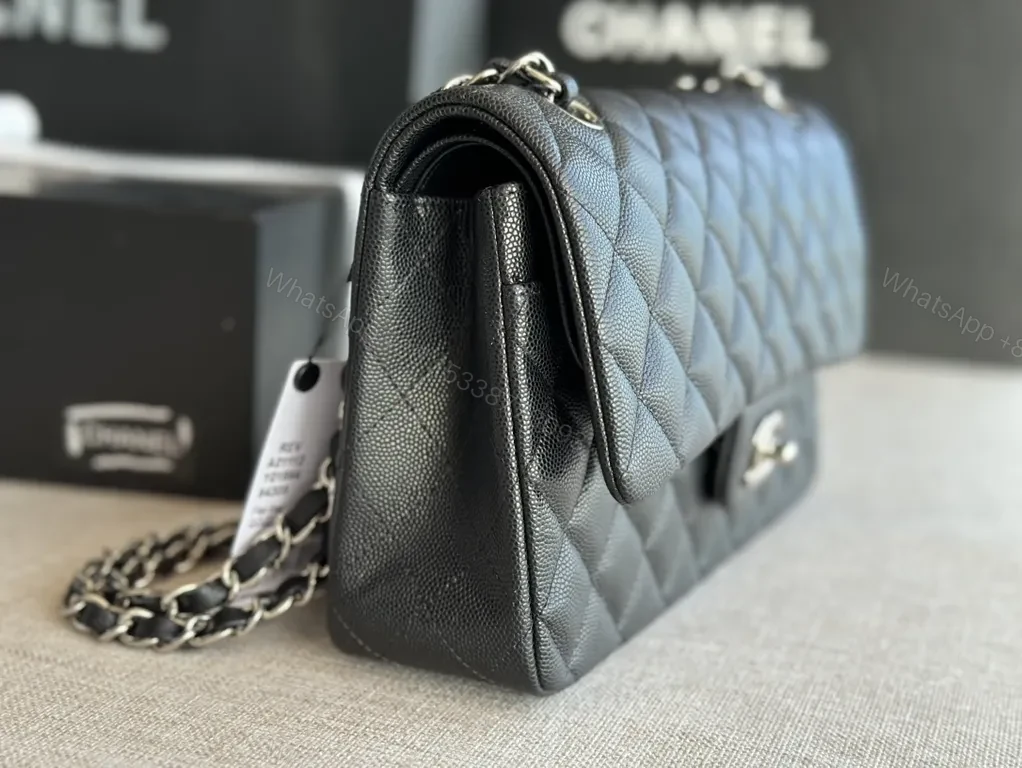 View 8 of Chic Quilted Crossbody Bag with Chain Detailing