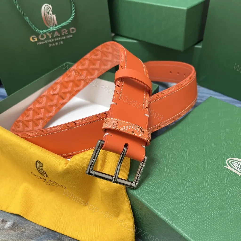 Bright Orange Leather Belted Sandal with Goyard Pattern — view 1