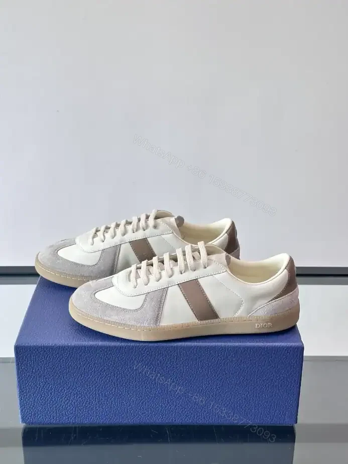 View 4 of DIOR B01 MATCHPOINT SNEAKER GRAY AND WHITE SMOOTH CALFSKIN WITH GRAY SUEDE – CD240