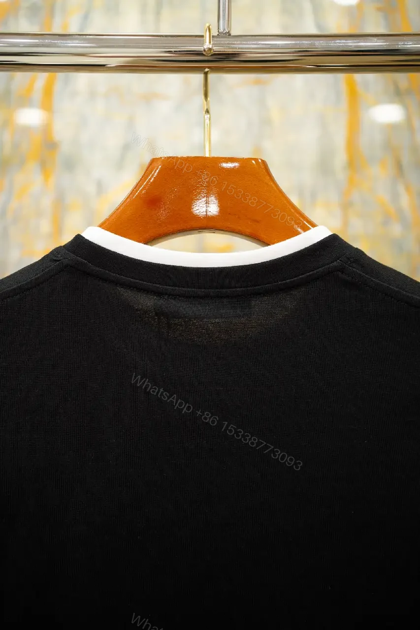 View 10 of Black Cotton Jersey T‐Shirt Relaxed Fit Dolce & Gabbana Milano Logo Tee