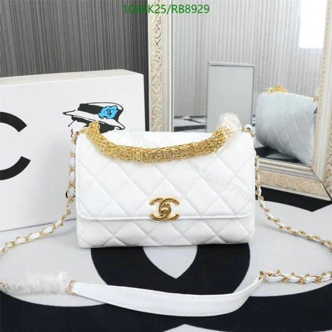 View 6 of Chanel Knockoff Quilted Red Classic Flap Bag RB8929