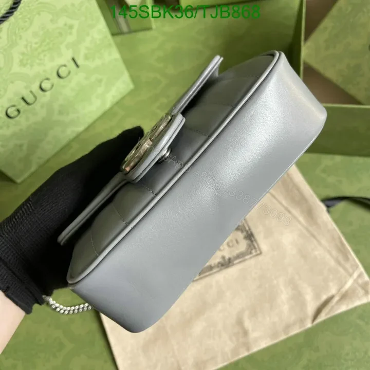 View 23 of Gucci Super Mini Bag in Blue Matelassé Chevron Leather with Silver-Toned Hardware 496474
