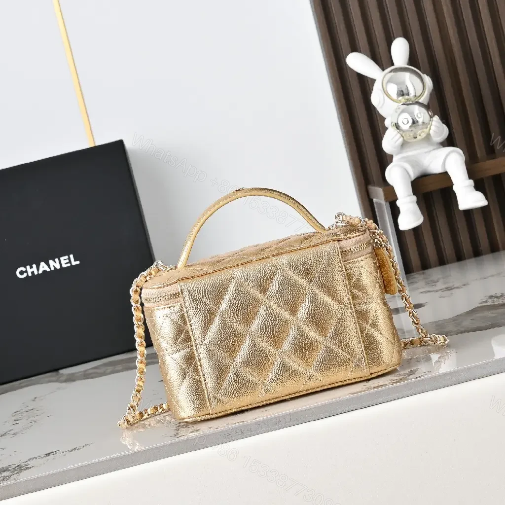 View 8 of Quilted Metallic Handbag: Compact Glamour, All-Day Versatility