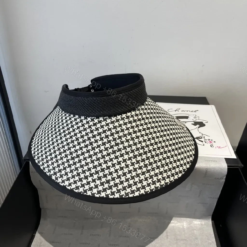 View 2 of Textured Visor Cap with Interlock Detail - Luxe Accessory