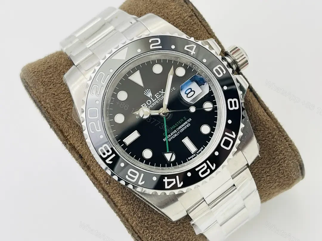 View 2 of Fake Rolex GMT Master II Bruce Wayne Best Oyster Bracelet 40MM 116710LN-0001